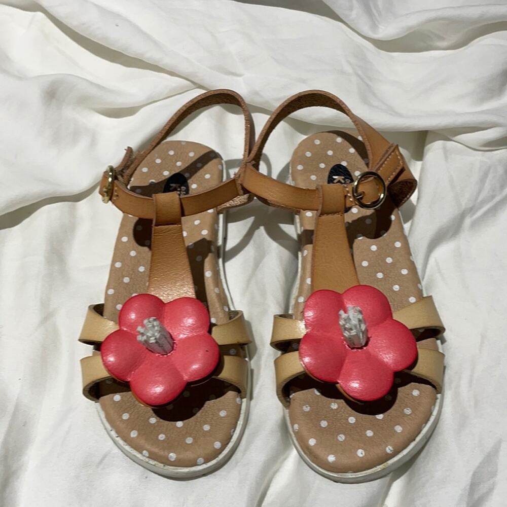 Dr. Scholl’s kids leather 10sandal euc poppy